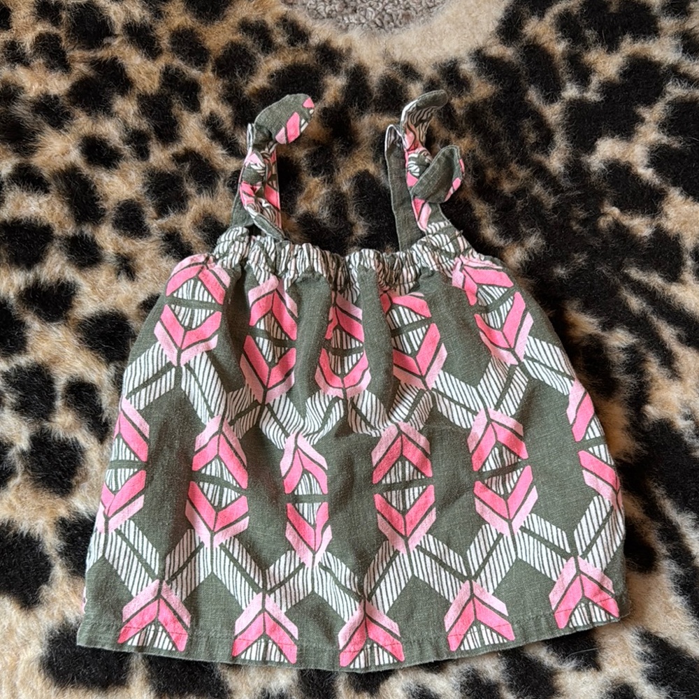 Carter's Pink and Green Print Top